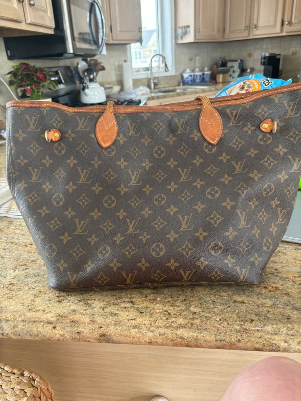 Louis Vuitton Monogram Canvas Tote in Brown and Tan - Picture 2 of 3